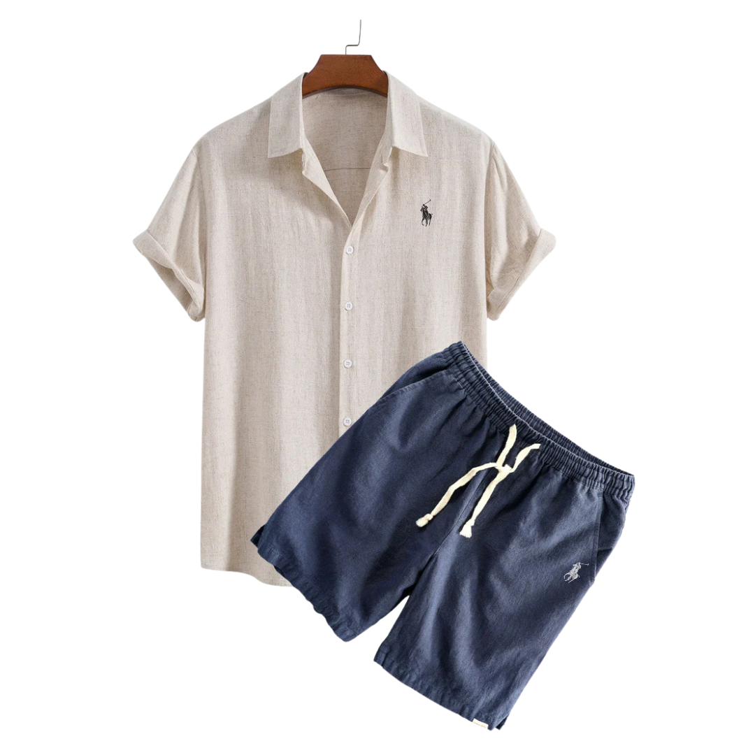 Ꮢаlph Laurеn Premium Linen Shirt & Shorts Set