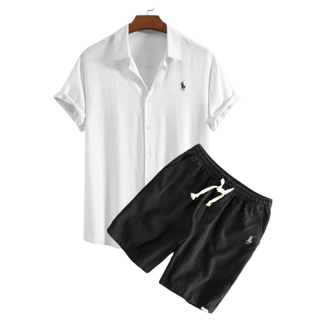 Ꮢаlph Laurеn Premium Linen Shirt & Shorts Set