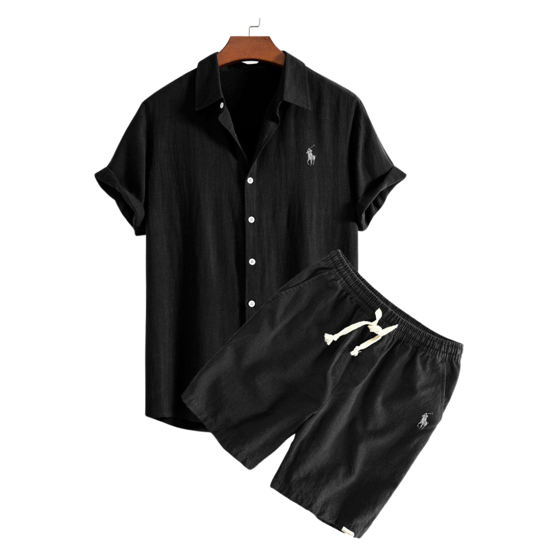 Ꮢаlph Laurеn Premium Linen Shirt & Shorts Set